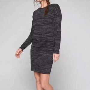 Athleta Dress Beyond Soft Black Gray Athletic Stretch Jersey Stretchy Medium NWT